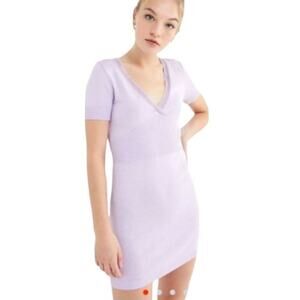 Urban Outfitters | Alexis Short Sleeve Bodycon Sweater Knit Mini Dress Purple M